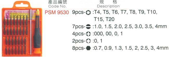 中壢五金,桃園五金,五金批發,五金行,手工具類,30 IN 1 精密起子組