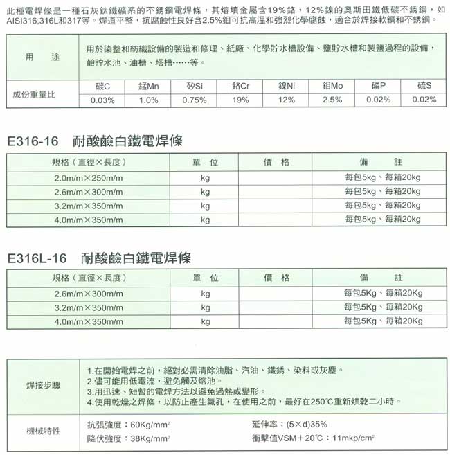 中壢五金,桃園五金,五金批發,五金行,電焊材料,Inox BWL 不鏽鋼電焊條