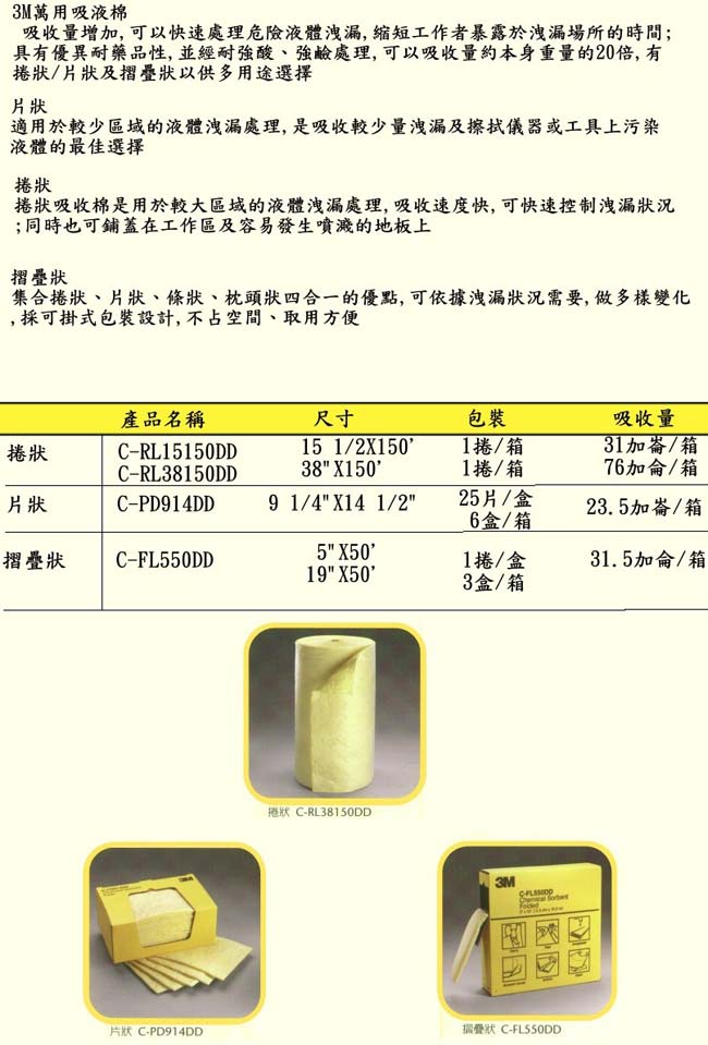 3M高效能萬用吸液棉