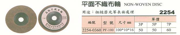 中壢五金,桃園五金,五金批發,五金行,研磨材料類,平面不織布輪
