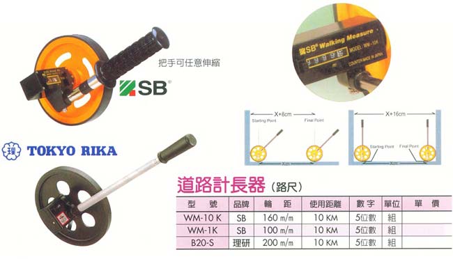 中壢五金,桃園五金,五金批發,五金行,量測工具,道路計長器(路尺)